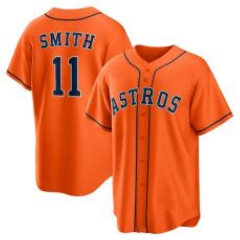 Men 2025 Houston Astros 11 Smith Orange Nike 2025 MLB Jersey 012
